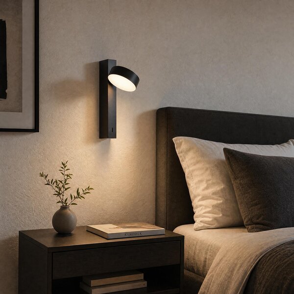 VK Light Lopi LED nástěnné svítidlo Černá