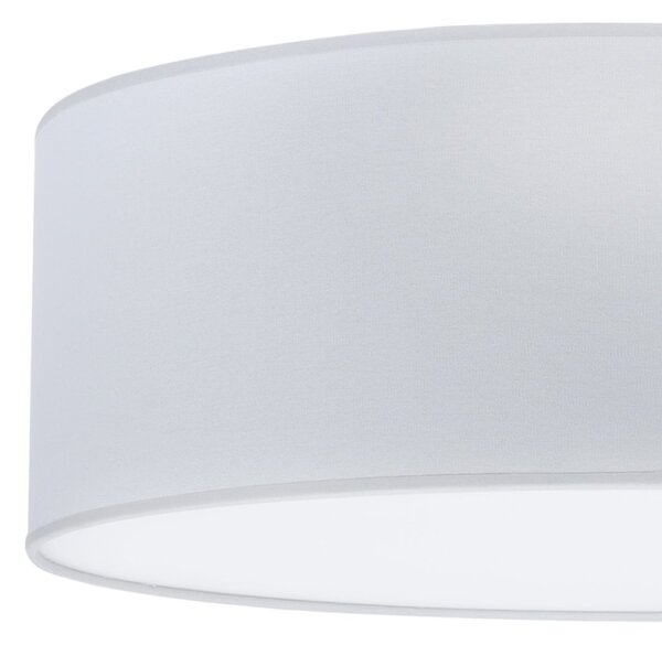 Stropní svítidlo Gaja, 1x světle šedé textilní stínítko, (bílé plexisklo), (fi 40cm)