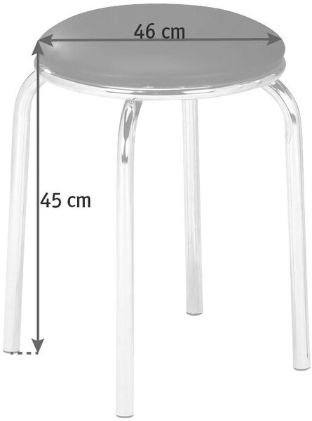 STOHOVATELNÁ STOLIČKA, kov, textil, 46/45/46 cm Carryhome - Taburety
