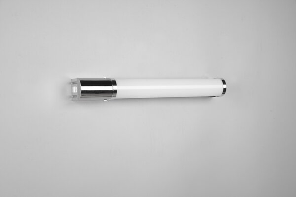 Trio 284074206 LED nástěnné svítidlo Piera 1x8W | 850lm | 3000K | IP44 - zásuvka, vypínač na těle, chrom