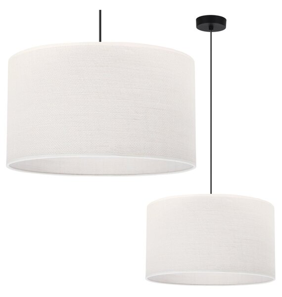 Závěsné svítidlo Juta, 1x bílé jutové stínítko, (fi 40cm), b