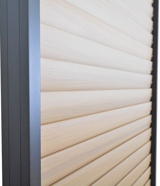 ROJA PANEL ZASTÍNĚNÍ WOOD, SKLÁPĚCÍ LAMELY, HORIZONTÁLNÍ 1,3 m pro bioklimatickou pergolu