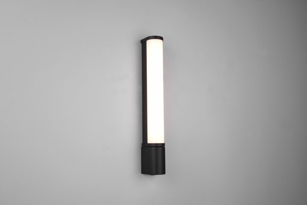 Trio 284074232 LED nástěnné svítidlo Piera 1x8W | 850lm | 3000K | IP44 - zásuvka, vypínač na těle, černá