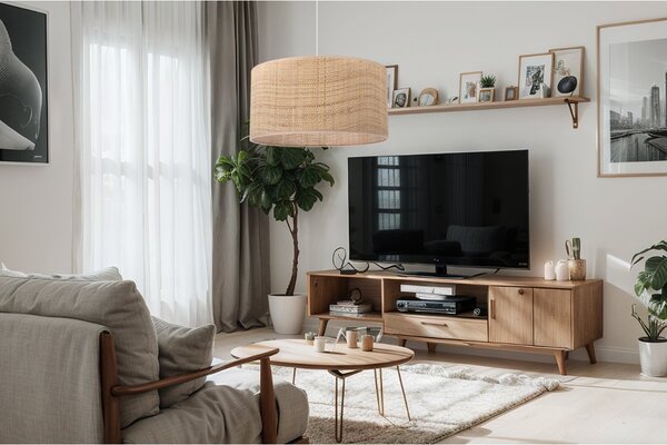 Závěsné svítidlo Rattan, 1x ratanové stínítko, (fi 40cm), w