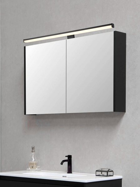 Trio 284116032 LED nástěnné svítidlo nad zrcadlo Lino 1x11,5W | 1200lm | 3000K | IP44 - matná černá