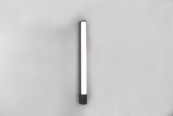 Trio 284077932 LED nástěnné svítidlo Piera 1x16W | 1650lm | 3000K | IP44 - zásuvka, vypínač na těle, černá