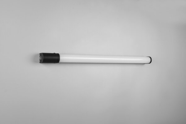 Trio 284077932 LED nástěnné svítidlo Piera 1x16W | 1650lm | 3000K | IP44 - zásuvka, vypínač na těle, černá