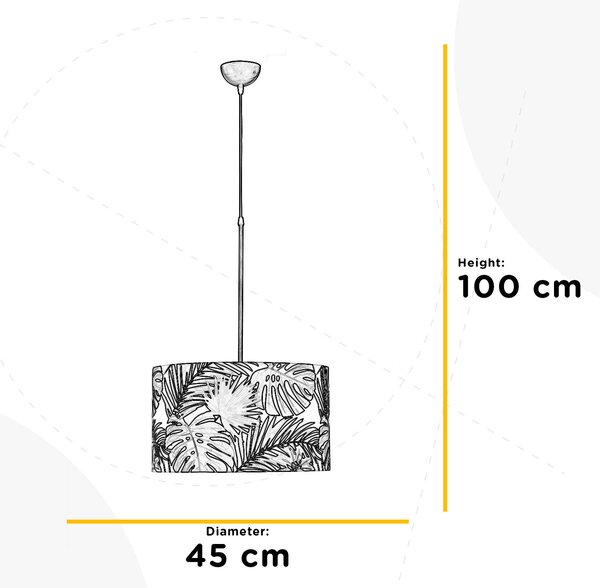 STROPNÍ ZÁVĚSNÉ SVÍTIDLO, 45/45/100 cm - Online Only svítidla, Online Only