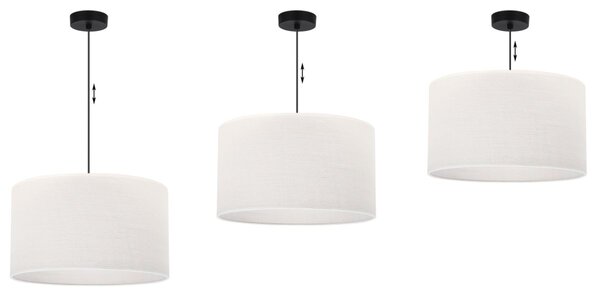 Závěsné svítidlo Juta, 1x bílé jutové stínítko, (fi 40cm), b