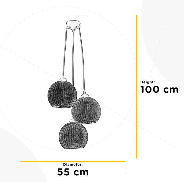 ZÁVĚSNÉ SVÍTIDLO, 55/55/100 cm - Online Only svítidla, Online Only