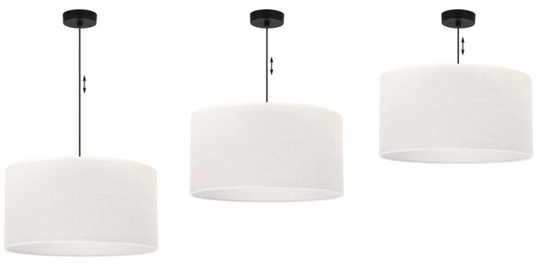 Závěsné svítidlo Juta, 1x bílé jutové stínítko, (fi 45cm), b