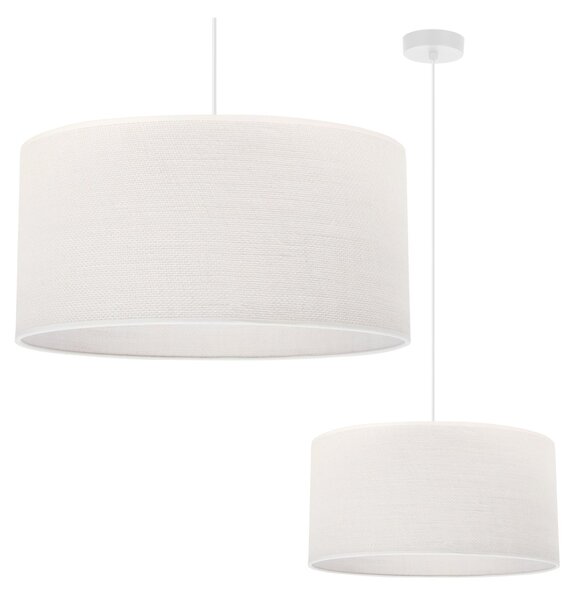Závěsné svítidlo Juta, 1x bílé jutové stínítko, (fi 35cm), w