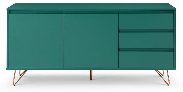 ŠIROKÁ KOMODA, zelená, 150/70/40 cm Livetastic - Online Only komody, Online Only