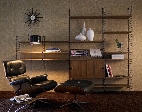 String Nástěnný panel String Wall 75 x 30, black