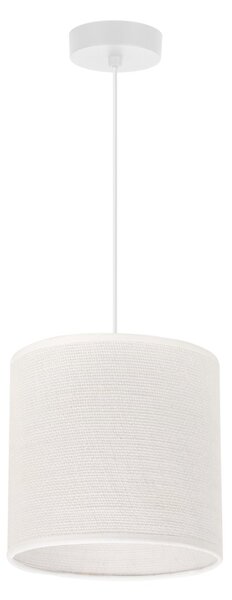 Závěsné svítidlo Juta, 1x bílé jutové stínítko, (fi 15cm), w