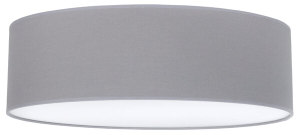 Stropní svítidlo Gaja, 1x šedé textilní stínítko, (bílé plexisklo), (fi 50cm)