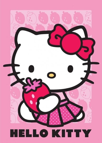 Vopi | Dětský koberec Hello Kitty 19 - Hello Kitty 19 jahoda, růžový