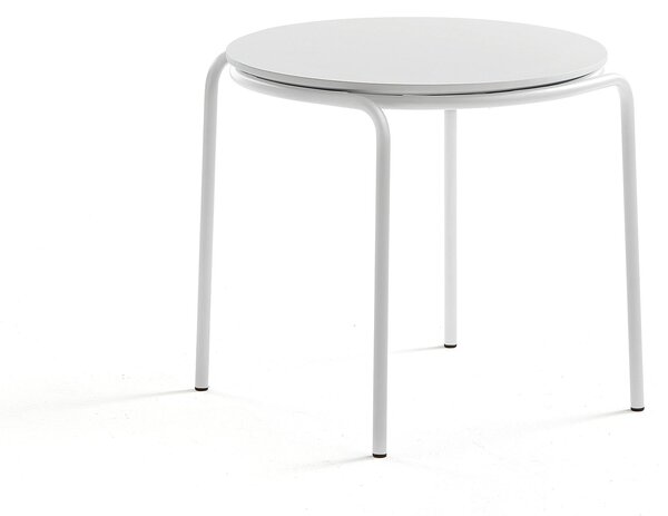 AJ Produkty Konferenční stolek Ashley, Ø570 mm, výška 470 mm, bílá, bílá deska