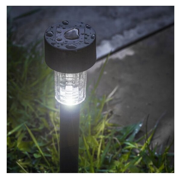 LUMILED solárne lampy 6x ( sada ) 6500K - čierne