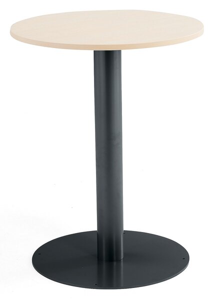 AJ Produkty Kulatý stůl Alva, Ø700x900 mm, bříza, antracitově šedá