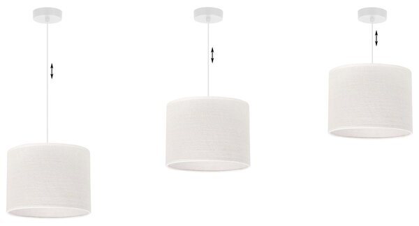 Závěsné svítidlo Juta, 1x bílé jutové stínítko, (fi 20cm), w