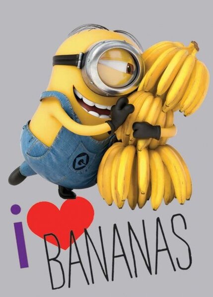 Vopi | Dětský koberec Mimoň DM01 Love Bananas - Mimoň DM 01 Love Bananas, žlutý/šedý