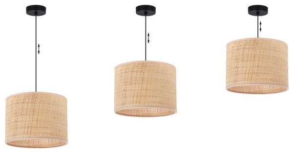 Závěsné svítidlo Rattan, 1x ratanové stínítko, (fi 20cm), b