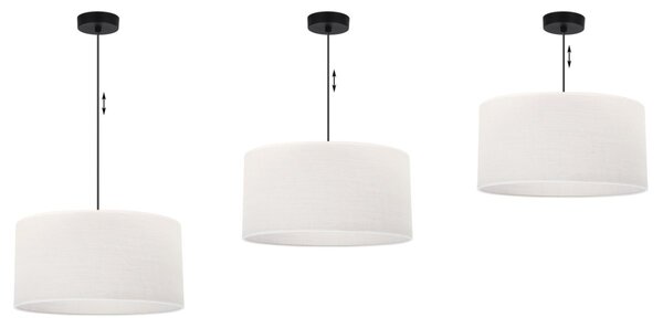 Závěsné svítidlo Juta, 1x bílé jutové stínítko, (fi 35cm), b
