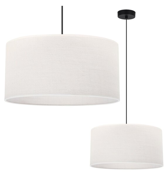 Závěsné svítidlo Juta, 1x bílé jutové stínítko, (fi 35cm), b