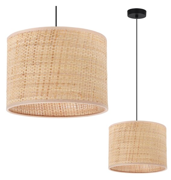 Závěsné svítidlo Rattan, 1x ratanové stínítko, (fi 20cm), b