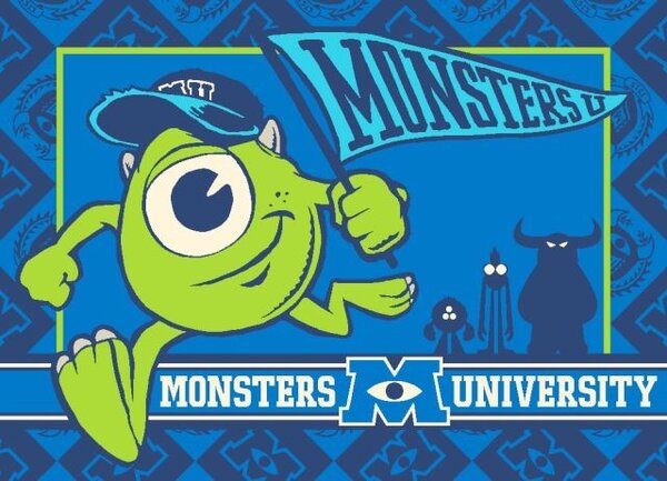Vopi | Dětský koberec Monsters University 02, modrý
