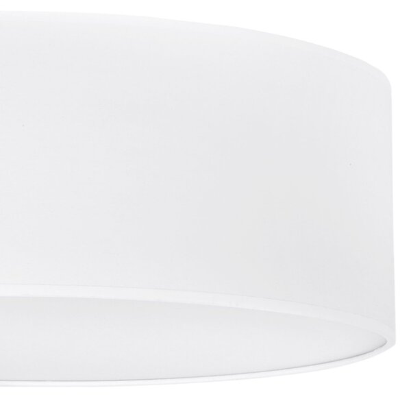 Stropní svítidlo Gaja, 1x bílé textilní stínítko, (bílé plexisklo), (fi 50cm)