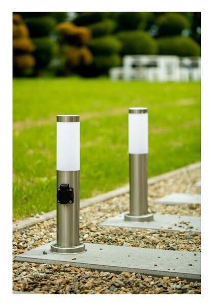 Vonkajšie záhradné svietidlo E27 INOX POST 65cm