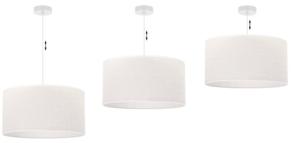 Závěsné svítidlo Juta, 1x bílé jutové stínítko, (fi 45cm), w