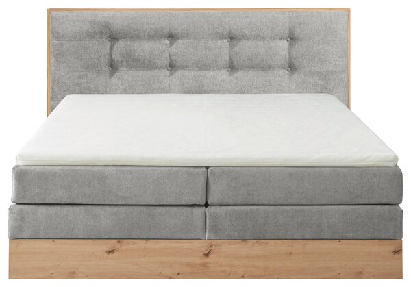 POSTEL BOXSPRING, 180/200 cm, světle šedá Livetastic - Postele s úložným prostorem, Online Only