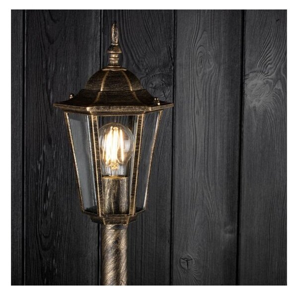 Vonkajšia záhradná lampa 110 cm Patina E27 LUMILED