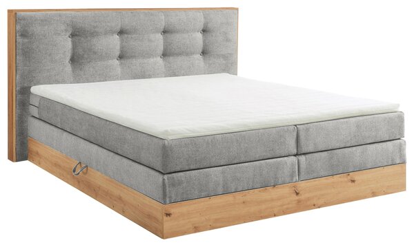 POSTEL BOXSPRING, 180/200 cm, světle šedá Livetastic - Postele s úložným prostorem, Online Only