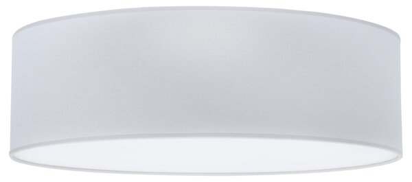 Stropní svítidlo Gaja, 1x světle šedé textilní stínítko, (bílé plexisklo), (fi 50cm)
