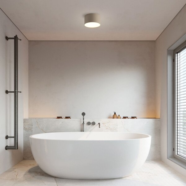 Brilagi - LED Koupelnové stropní svítidlo FORIS LED/9W/230V pr. 9 cm béžová IP44