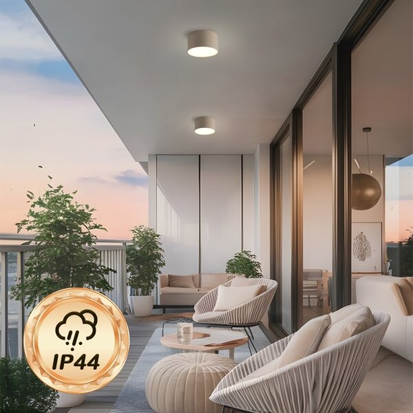 Brilagi - LED Koupelnové stropní svítidlo FORIS LED/9W/230V pr. 9 cm béžová IP44