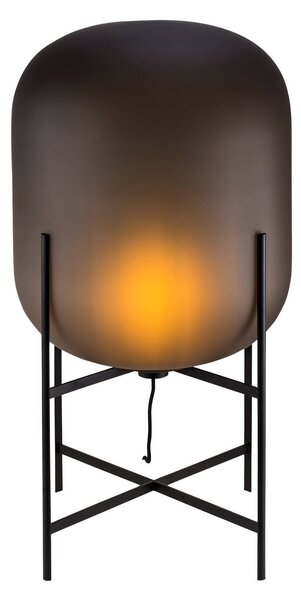 Stojací lampa pulpo Oda Medium, kouřově šedá leptaná/černá, 85 cm