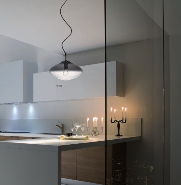 Redo 01-1619 - Lustr na lanku ABSOLUTE 1xE27/42W/230V šedá