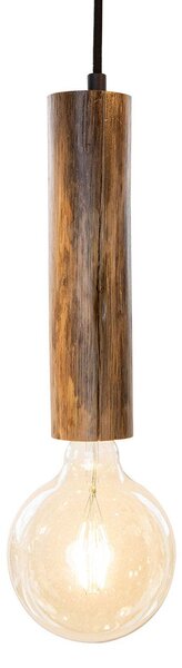 Závěsné svítidlo Tronco, jedno světlo, dřevěný závěs 25 cm