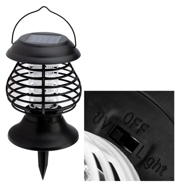Solárna UV LED lampa do záhrady - odpudzuje hmyz