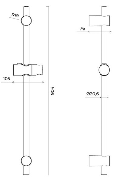 Oltens Alling sprchová tyč |90 cm 37300610