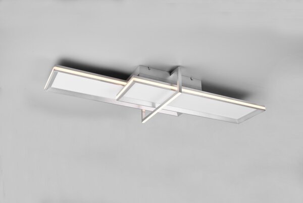 Trio 672110505 LED přisazené stropní svítidlo Charleston 1x21W+12W | 2600lm+1600lm | 3000K - hliník