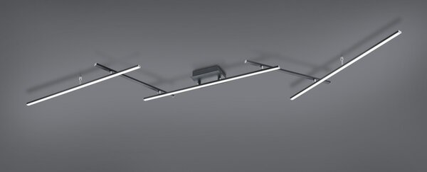 Trio 628410507 LED přisazené stropní svítidlo Arvin 1x22W+8W | 2600lm | 2700 - 6500K - nastavitelné, dálkové ovládání, stmívatelné, oddělené vypínače, černá
