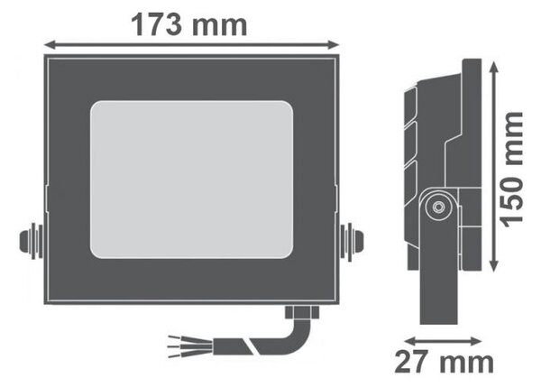 LUMILED LED Reflektor 50W 4500lm 6500K - čierny