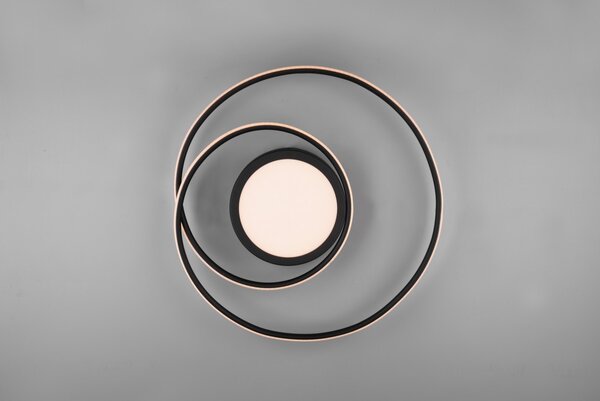 Trio 672310232 LED stropní svítidlo Yava 1x56W | 6800lm | 2700-6000K - dálkové ovládání, stmívatelné, černá