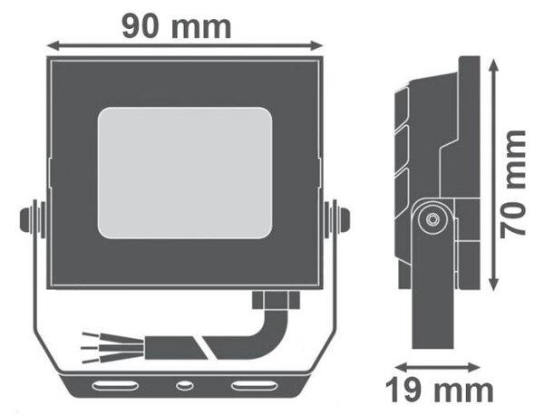 LUMILED 1+1 Vonkajší reflektor 10W 900lm 6000 K - čierny
